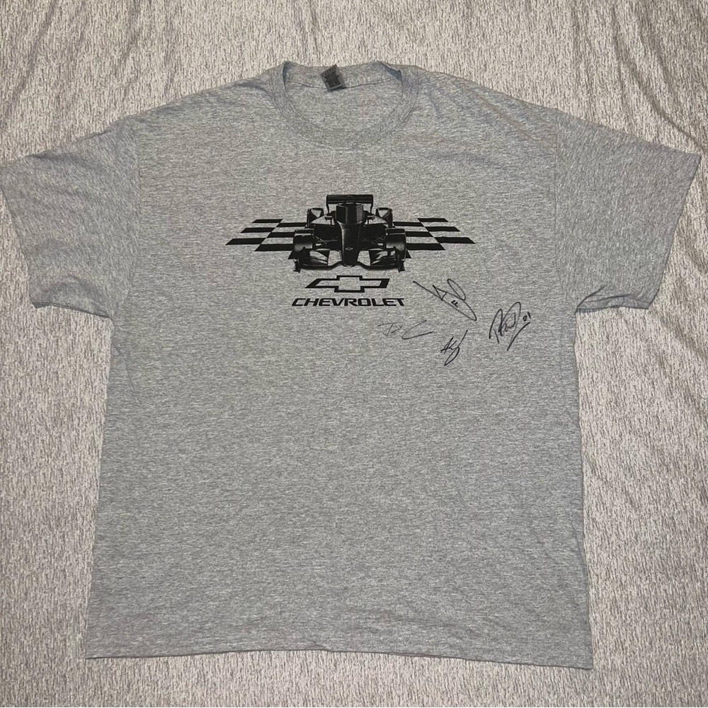 Autographed INDYCAR Shirt 2022 Chevrolet Detroit Grand Prix Ganassi Team Mens XL